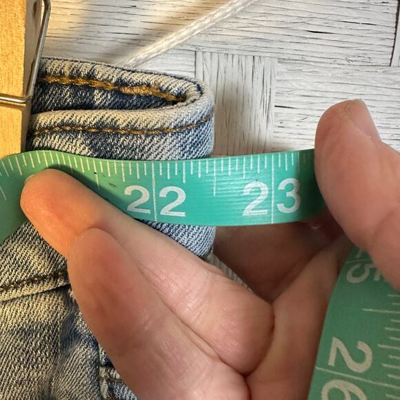 Ava & Viv women’s jeans high rise crop distressed raw hem wide leg plus size  - Picture 9 of 14